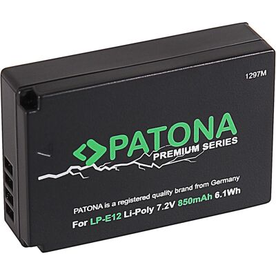 Patona LP-E12 Kameraakku - 850mAh, Schwarz Patona LP-E12 Kameraakku - 850mAh, Schwarz
