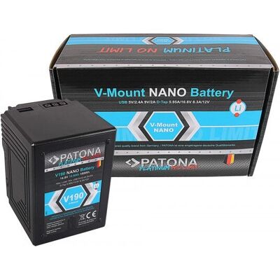 Batteria V-Mount ad alta capacità PATONA V190 - Batteria fotocamera Batteria V-Mount ad alta capacità PATONA V190 - Batteria fotocamera