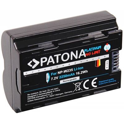 Batteria Patona Fujifilm NP-W235 - 2250mAh, Nero Batteria Patona Fujifilm NP-W235 - 2250mAh, Nero