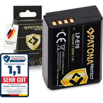Bateria Patona LP-E10 para Canon - Alta Capacidade, Corpo Resistente ao Fogo Bateria Patona LP-E10 para Canon - Alta Capacidade, Corpo Resistente ao Fogo