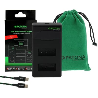 Podwójny ładowarka Patona Canon LP-E17 - Szybkie USB-C Podwójny ładowarka Patona Canon LP-E17 - Szybkie USB-C