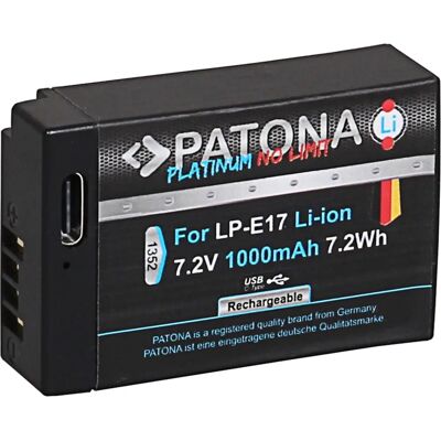 PATONA Canon LP-E17 Akku mit USB-C - 1000mAh PATONA Canon LP-E17 Akku mit USB-C - 1000mAh