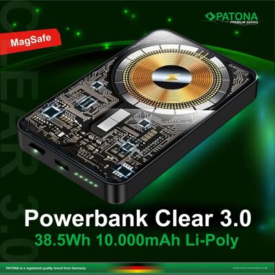 Powerbank Patona PD20W 10000mAh Charge sans fil magnétique - Powerbank - Publicité Powerbank Patona PD20W 10000mAh Charge sans fil magnétique - Powerbank - Publicité