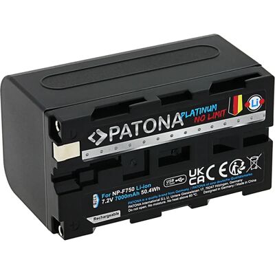 Batterie Caméra Patona NP-F750 - 7000mAh Lithium-Ion - Publicité Batterie Caméra Patona NP-F750 - 7000mAh Lithium-Ion - Publicité