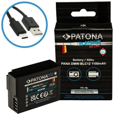 Patona DMW-BLC12 Akku für Panasonic Kameras - Li-Ion 1100mAh Patona DMW-BLC12 Akku für Panasonic Kameras - Li-Ion 1100mAh