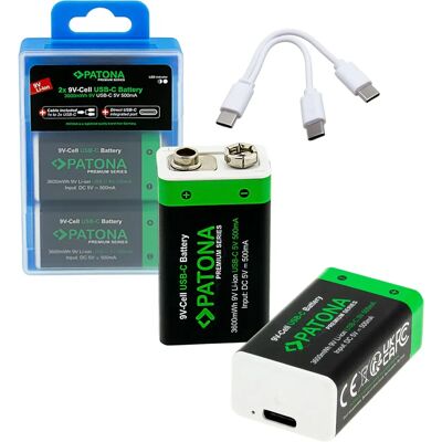 Patona Premium Akku 6F22 9V Li-Ion - Batterie Patona Premium Akku 6F22 9V Li-Ion - Batterie