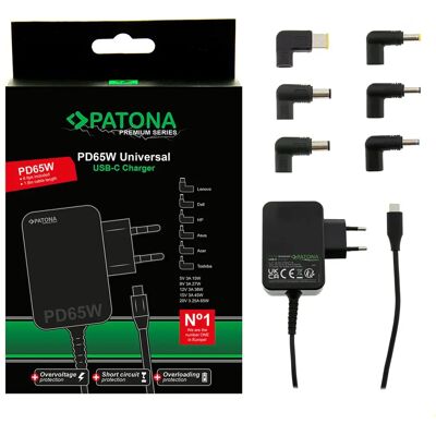 Patona PD 65W USB-C Notebook Netzteil - Laptop Adapter Patona PD 65W USB-C Notebook Netzteil - Laptop Adapter