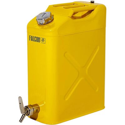 FALCON Sicherheitskanister - 20 l, Gelb, Stahl, Gefahrstoffbehälter FALCON Sicherheitskanister - 20 l, Gelb, Stahl, Gefahrstoffbehälter