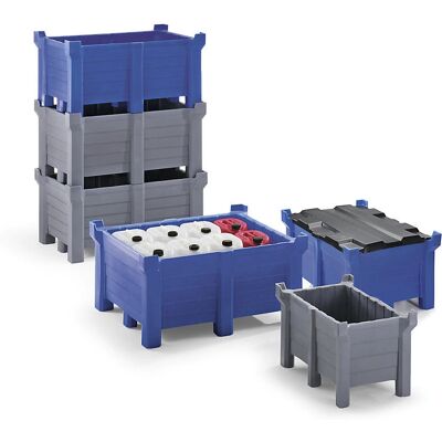 Contenedor apilable de transporte y almacenamiento de PE - 800x500mm Contenedor apilable de transporte y almacenamiento de PE - 800x500mm