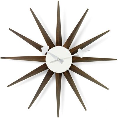 Vitra Horloge Nelson Bois Naturel - Pendule Murale en Noyer - Publicité Vitra Horloge Nelson Bois Naturel - Pendule Murale en Noyer - Publicité