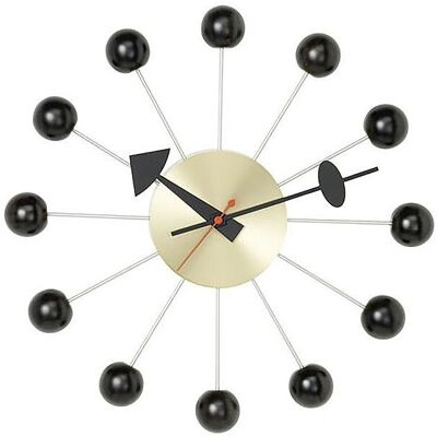 Vitra George Nelson Ball Wanduhr - Schwarz - 33cm Vitra George Nelson Ball Wanduhr - Schwarz - 33cm