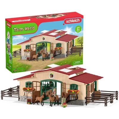 Schleich Farm World 42195 - Pferdestall mit Pferden & Zubehör Schleich Farm World 42195 - Pferdestall mit Pferden & Zubehör