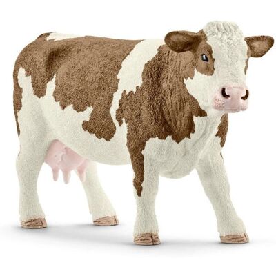 Schleich 13801 - Mucca Simmental - Giocattolo in plastica durevole per bambini 3+ Schleich 13801 - Mucca Simmental - Giocattolo in plastica durevole per bambini 3+