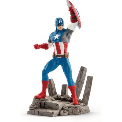 Figura PVC de Capitão América da Schleich - Brinquedo infantil Figura PVC de Capitão América da Schleich - Brinquedo infantil