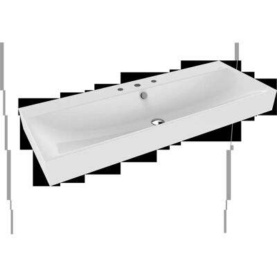 Kaldewei Silenio Lavabo a parete - 1200x460mm, Bianco, 3 Fori Kaldewei Silenio Lavabo a parete - 1200x460mm, Bianco, 3 Fori