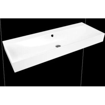Lavabo da parete Silenio - 1200x460 mm, bianco perl, alta qualità Lavabo da parete Silenio - 1200x460 mm, bianco perl, alta qualità