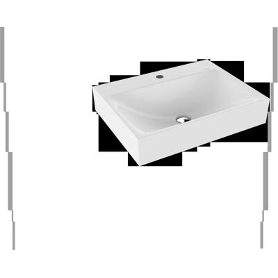 Kaldewei Silenio Lavabo da parete - 600x460mm, 1x1 foro, senza troppo-plein Kaldewei Silenio Lavabo da parete - 600x460mm, 1x1 foro, senza troppo-plein