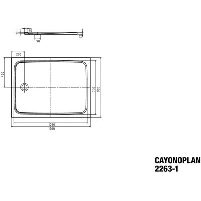 Kaldewei CAYONOPLAN 90x120cm Piatto doccia rettangolare - Piatto doccia Kaldewei CAYONOPLAN 90x120cm Piatto doccia rettangolare - Piatto doccia