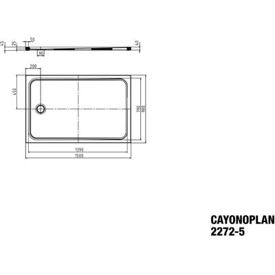 Kaldewei CAYONOPLAN 2272 Flache Duschwanne - Duschwanne Kaldewei CAYONOPLAN 2272 Flache Duschwanne - Duschwanne
