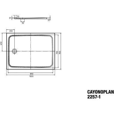 Kaldewei Cayonoplan Rechteck Duschwanne - 90x100 cm Kaldewei Cayonoplan Rechteck Duschwanne - 90x100 cm