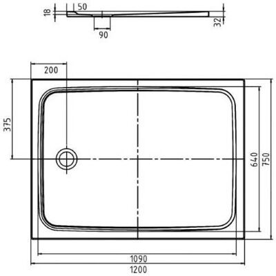 Kaldewei Cayonoplan Rechteck Duschwanne - Perl-Effekt - 75x120cm Kaldewei Cayonoplan Rechteck Duschwanne - Perl-Effekt - 75x120cm
