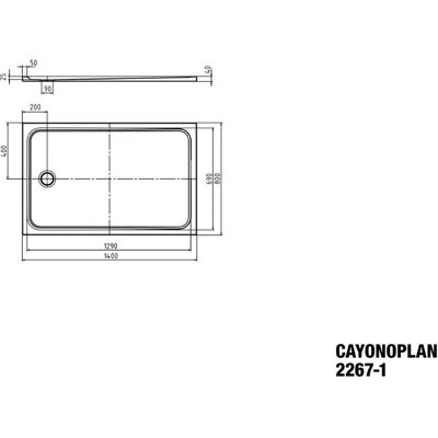 Kaldewei Model 2267-1 Platformă de duș dreptunghiulară - Cayonoplan Kaldewei Model 2267-1 Platformă de duș dreptunghiulară - Cayonoplan