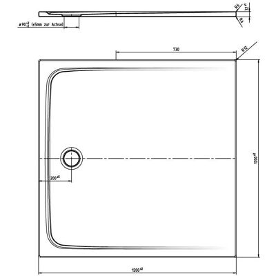 Kaldewei Quadrat Barrierefreie Duschwanne 1200x1200 - Duschwanne Kaldewei Quadrat Barrierefreie Duschwanne 1200x1200 - Duschwanne