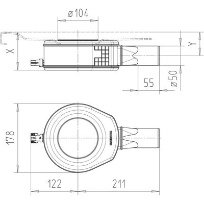 Drenaj de duș Kaldewei - Plat, Filtru de păr, Capac cromat - EN 274 Drenaj de duș Kaldewei - Plat, Filtru de păr, Capac cromat - EN 274
