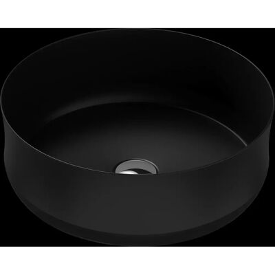 Kaldewei Ming Vasque - 3186 - Rond, Noir Mat avec Effet Perlé - Publicité Kaldewei Ming Vasque - 3186 - Rond, Noir Mat avec Effet Perlé - Publicité
