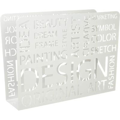Haku Vit Metall Magasinställ - 35x10x26 cm Haku Vit Metall Magasinställ - 35x10x26 cm