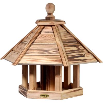 DOBAR Vogelhaus Brillo - Wetterfestes sechseckiges Holzhaus - 45x45x47cm DOBAR Vogelhaus Brillo - Wetterfestes sechseckiges Holzhaus - 45x45x47cm