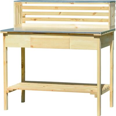 Dobar XXL-Pflanztisch - Buche - verzinkt - Potting table Dobar XXL-Pflanztisch - Buche - verzinkt - Potting table