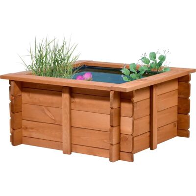 Stagno da giardino quadrato Dobar - 120L, Legno FSC, Design compatto Stagno da giardino quadrato Dobar - 120L, Legno FSC, Design compatto