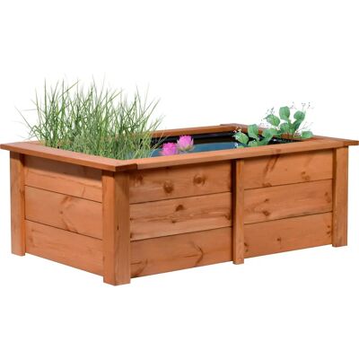 DOBAR Kubus Gartenteich - Rechteckig, 200L, Holz, Kompakt DOBAR Kubus Gartenteich - Rechteckig, 200L, Holz, Kompakt