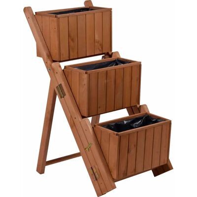Dobar Pflanztreppe - Klappbar mit 3 Pflanzkästen - Garten, Balkon Dobar Pflanztreppe - Klappbar mit 3 Pflanzkästen - Garten, Balkon