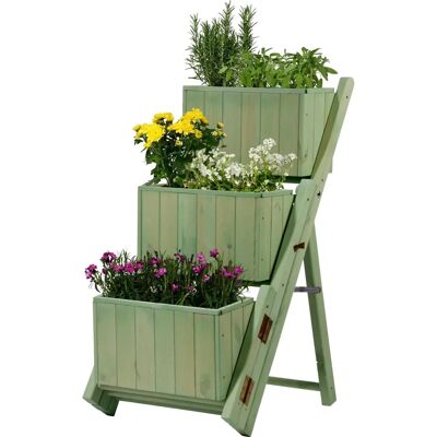 DOBAR Soporte para plantas - 41x55x85 cm - Resistente a la intemperie - Verde DOBAR Soporte para plantas - 41x55x85 cm - Resistente a la intemperie - Verde