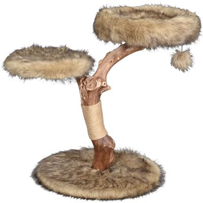 Albero per Gatti Dobar Jimmy - Legno Naturale, 2 Piani, 72-82cm Albero per Gatti Dobar Jimmy - Legno Naturale, 2 Piani, 72-82cm