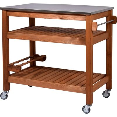Dobar Model 35540FSCe Opvouwbare Serveerwagen - BBQ & Service Dobar Model 35540FSCe Opvouwbare Serveerwagen - BBQ & Service