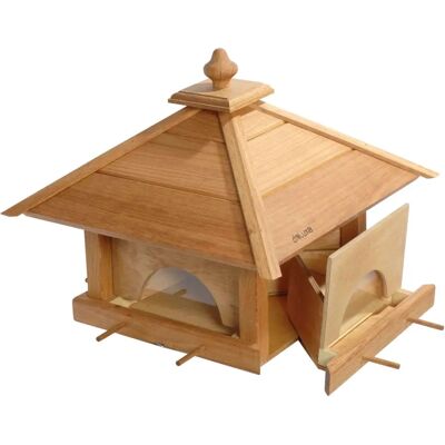 Dobar Eichen Vogelhaus mit 4 Schubladen - Wetterfestes Gartenzubehör Dobar Eichen Vogelhaus mit 4 Schubladen - Wetterfestes Gartenzubehör