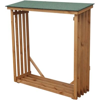 dobar Holzlager - Wetterfestes Kiefernholz - 140x50x143cm - Braun dobar Holzlager - Wetterfestes Kiefernholz - 140x50x143cm - Braun