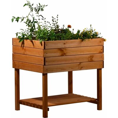 Dobar Hochbeet Kubus 2.0 - Letto da giardino - Legno di larice resistente Dobar Hochbeet Kubus 2.0 - Letto da giardino - Legno di larice resistente