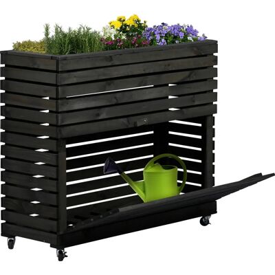 Dobar Rolla Holz Erhöhte Gartenbeet mit Stauraum Dobar Rolla Holz Erhöhte Gartenbeet mit Stauraum