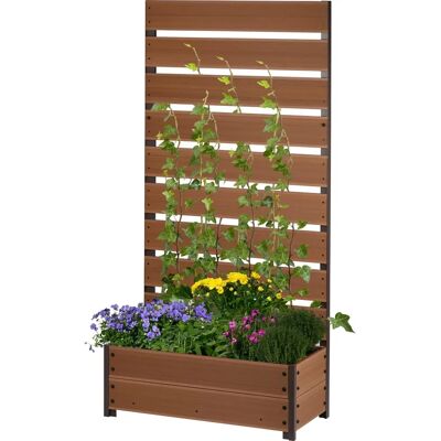 Dobar 58322E Pflanzgefäß - Aluminium & WPC Außenbox - Braun Dobar 58322E Pflanzgefäß - Aluminium & WPC Außenbox - Braun