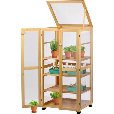 Caja de Germinación Dobar Dome - Madera de Pino FSC, Policarbonato, Puertas con Cerradura Caja de Germinación Dobar Dome - Madera de Pino FSC, Policarbonato, Puertas con Cerradura