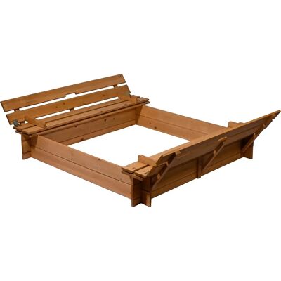 DOBAR - Sandkasten 118x118x20 - marrón - Sandbox DOBAR - Sandkasten 118x118x20 - marrón - Sandbox
