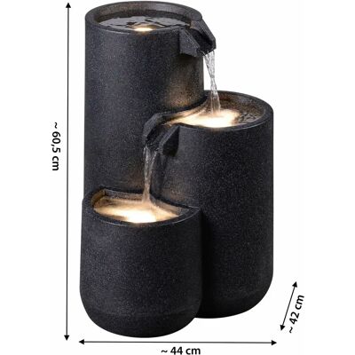 Tchibo Modell Brahma - LED-Gartenbrunnen - Anthrazit - Polyethylen - 44x42x60,5cm Tchibo Modell Brahma - LED-Gartenbrunnen - Anthrazit - Polyethylen - 44x42x60,5cm