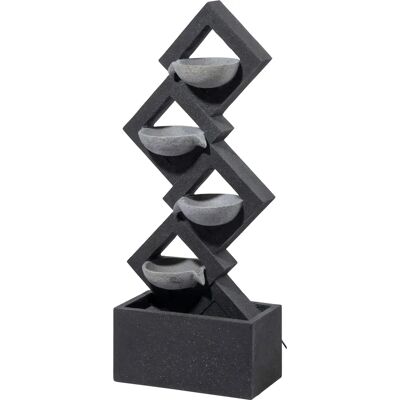 Dobar Gartenbrunnen - Polyresin, 4 Schalen, LED Dobar Gartenbrunnen - Polyresin, 4 Schalen, LED