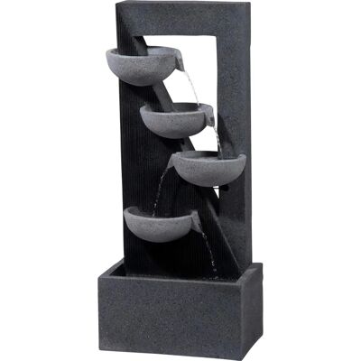 DOBAR Gartenbrunnen mit 4 Schalen - Garten Deko DOBAR Gartenbrunnen mit 4 Schalen - Garten Deko