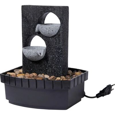 DOBAR Indoor Brunnen - Rechteckig, 2 Schalen, Polyresin DOBAR Indoor Brunnen - Rechteckig, 2 Schalen, Polyresin