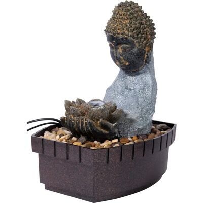 Fuente de interior DOBAR con Buda, Gris, 20cm Fuente de interior DOBAR con Buda, Gris, 20cm